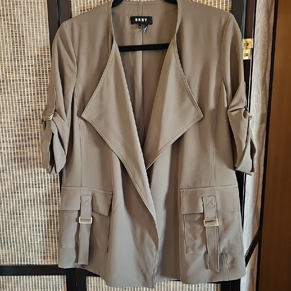 DKNY Women's Utility Jacket in Olive Green